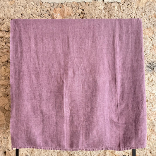 COLCHA DE LINO ANTIGUO PÚRPURA