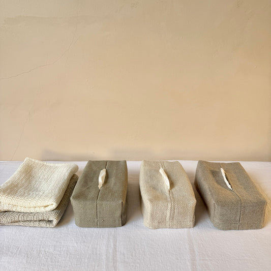 FUNDA CAJA DE PAÑUELOS DE LINO