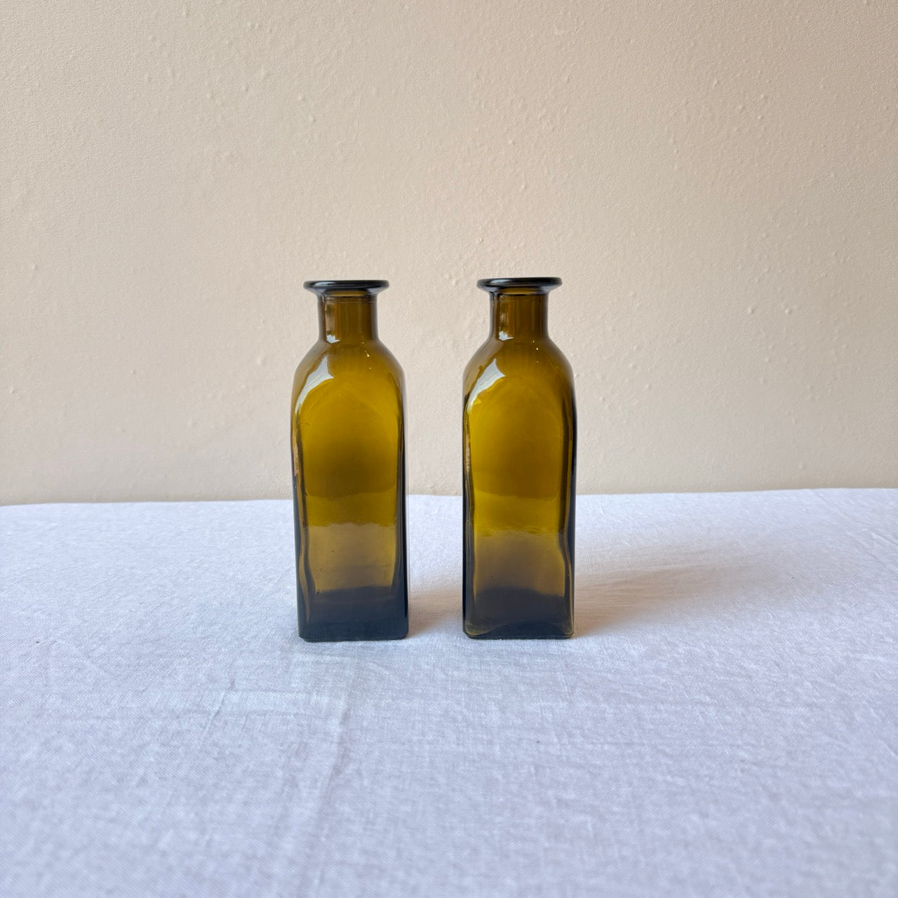 SET DE 2 JARRONES DE CRISTAL CUADRADOS