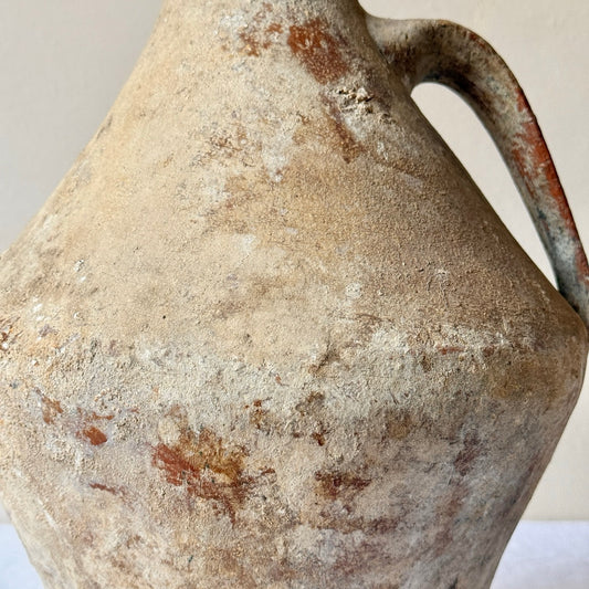 JARRÓN DE TERRACOTA ANDALUZ CON ASA