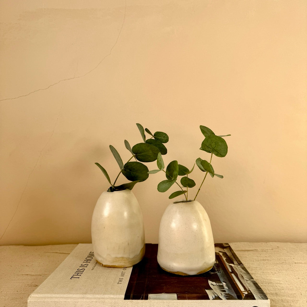 SET DE 2 JARRONES DE CERÁMICA VOLCÁN