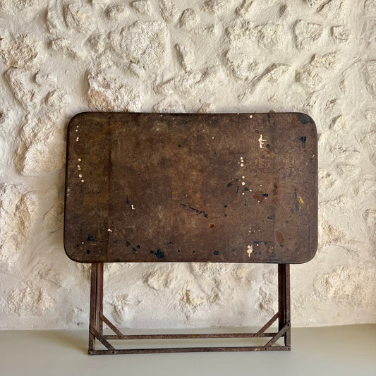 MESA DE HIERRO PLEGABLE FRANCESA