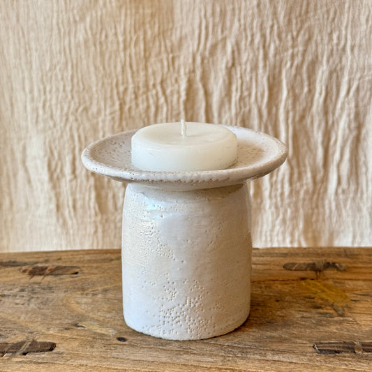 PORTAVELAS DE CERÁMICA ARTESANAL