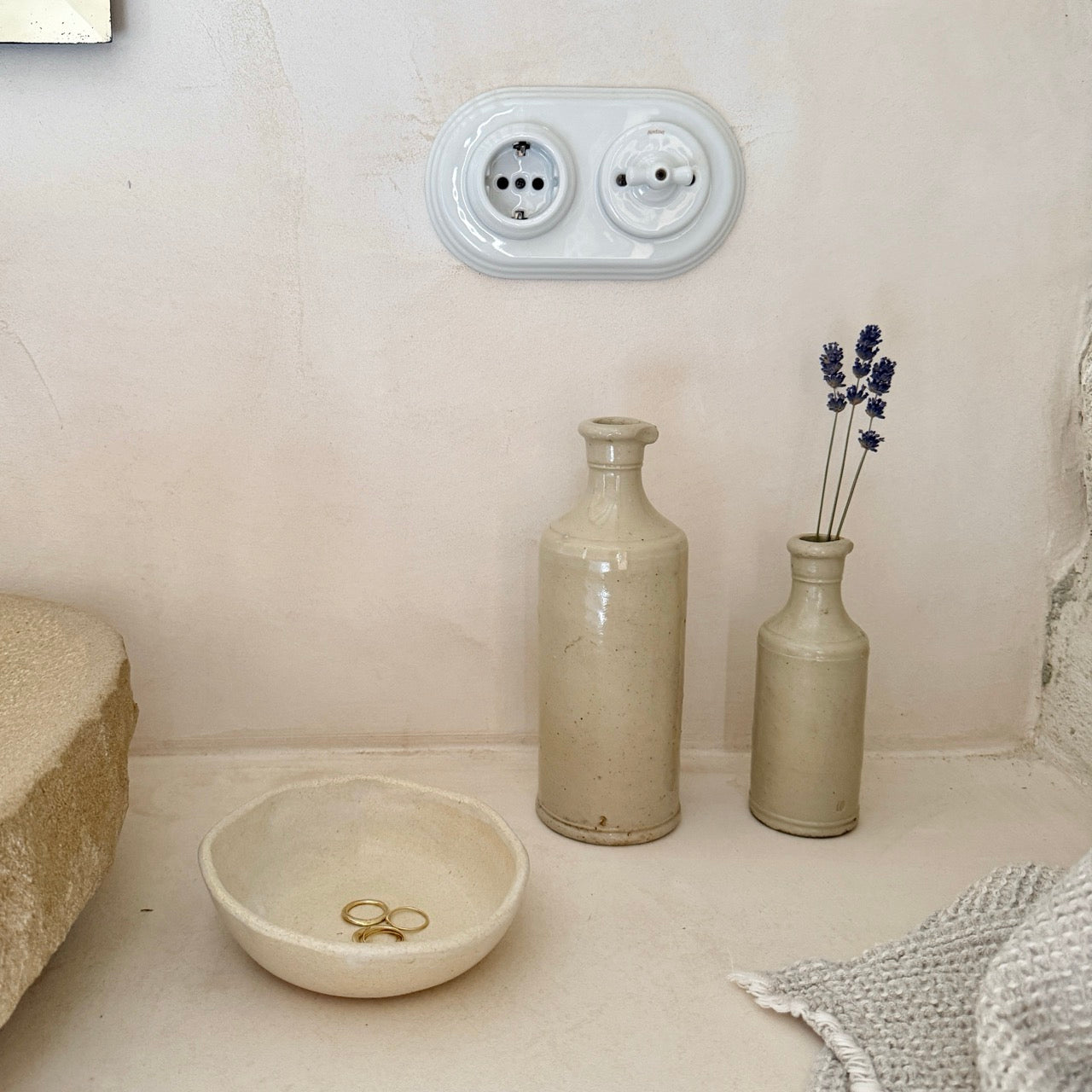 SET DE 2 JARRONES DE GRES