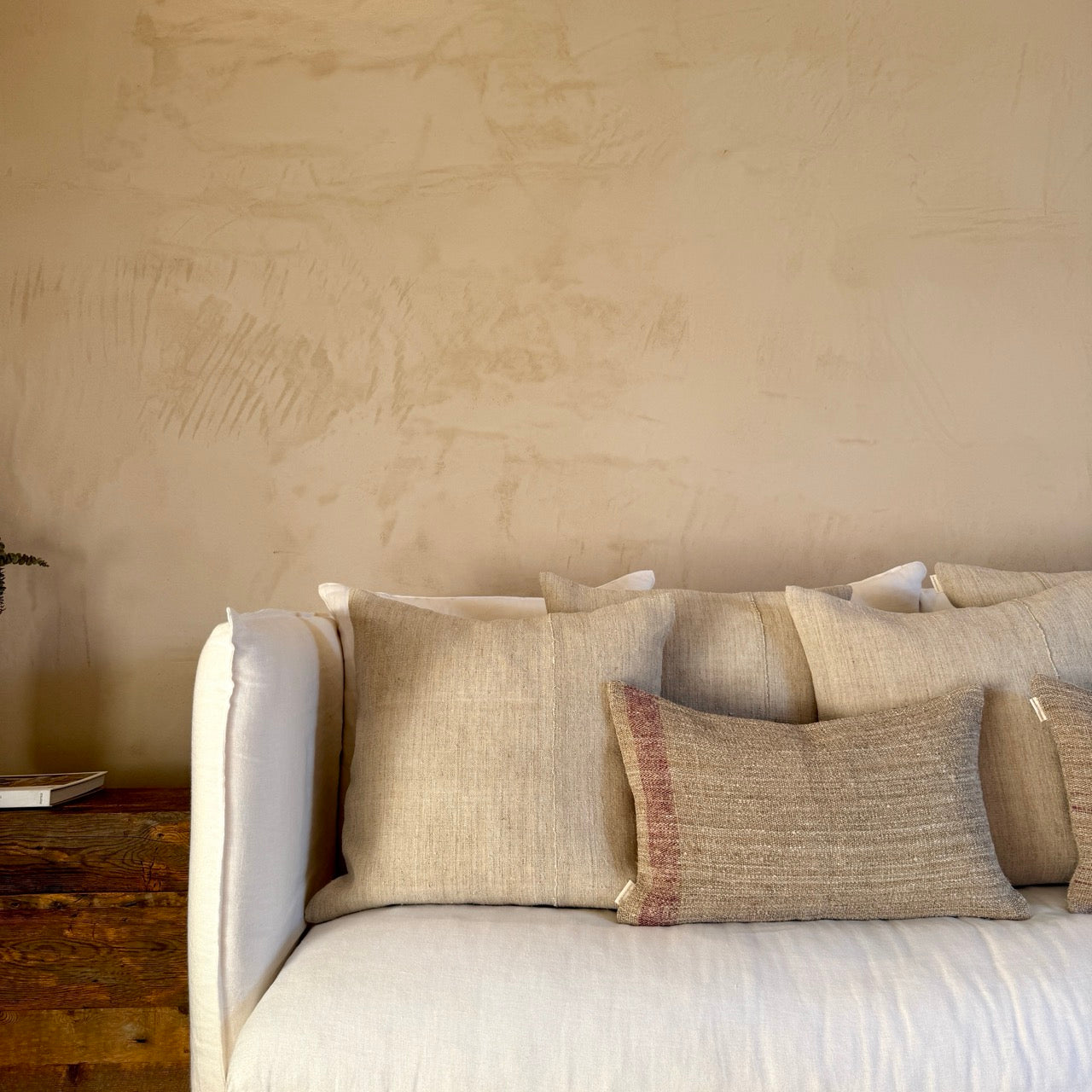 FUNDA DE COJÍN LINO ANTIGUO Nº10 30x50