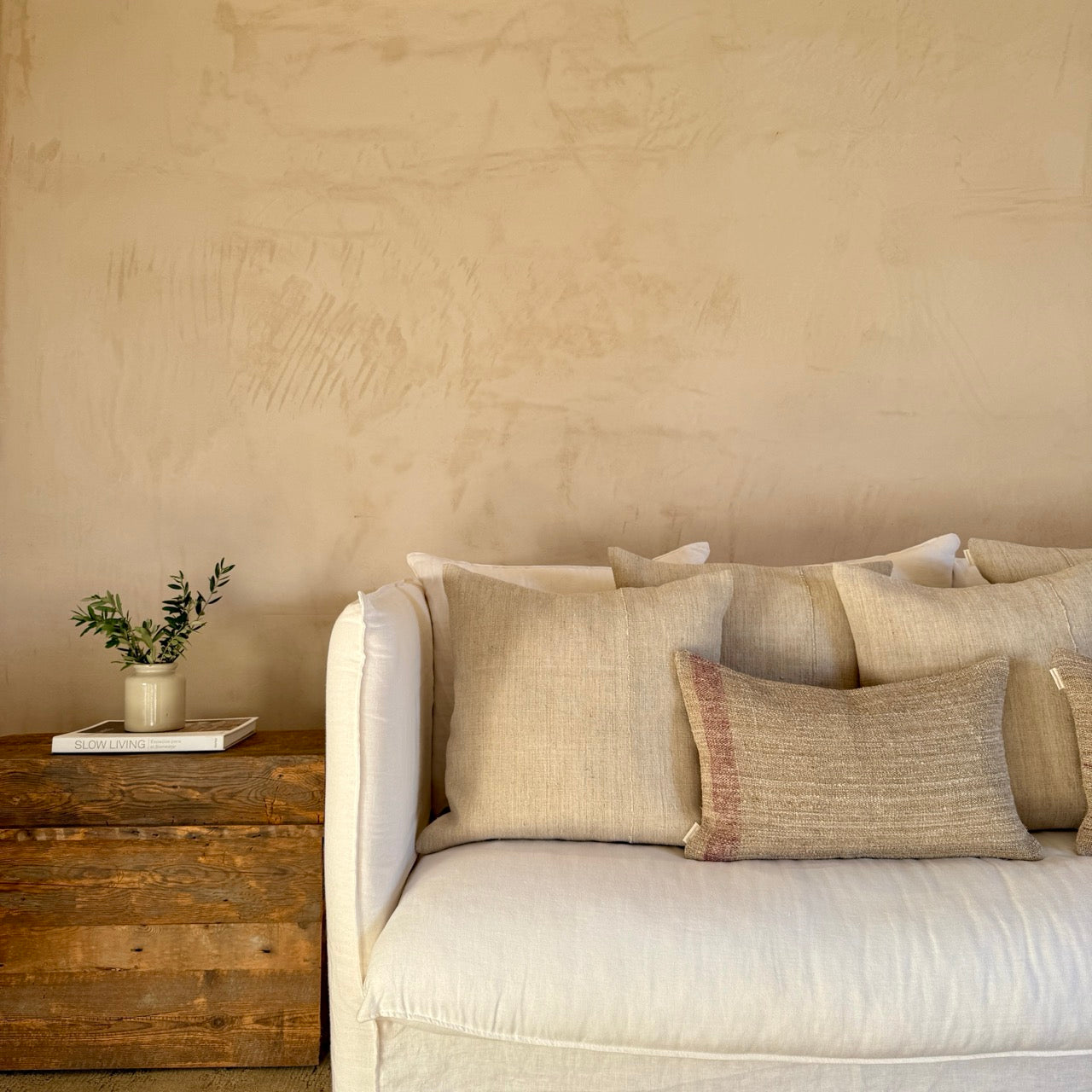 FUNDA DE COJÍN LINO ANTIGUO Nº4 50x50