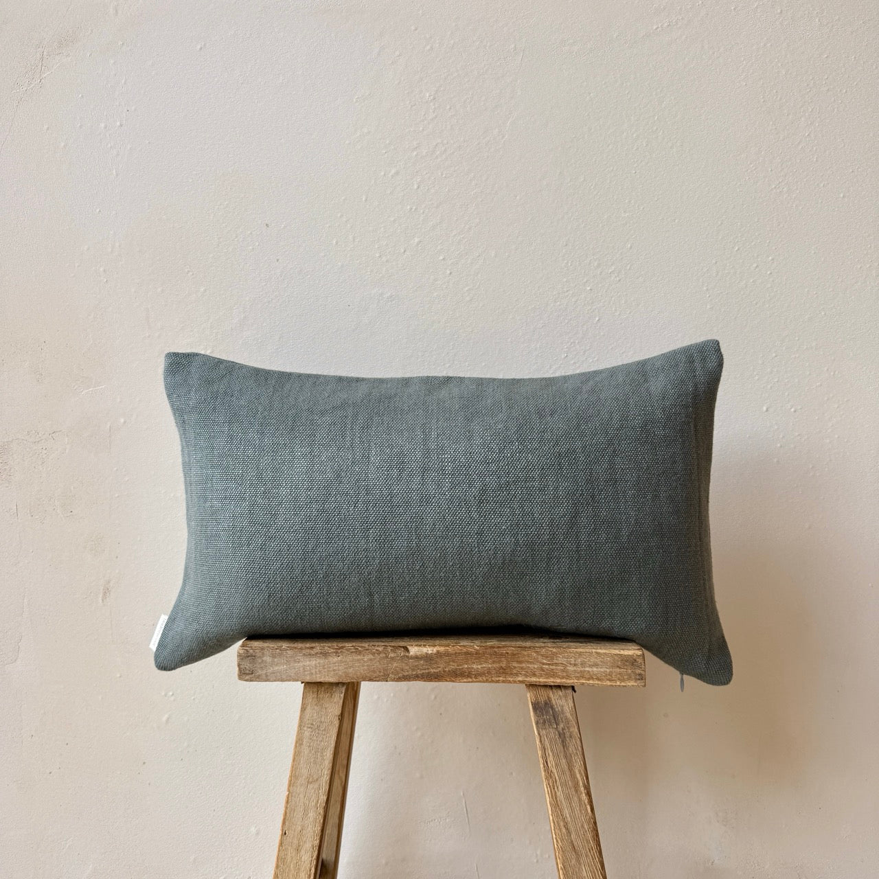 FUNDA DE COJÍN LINO GRUESO GRIS OSCURO 50x30