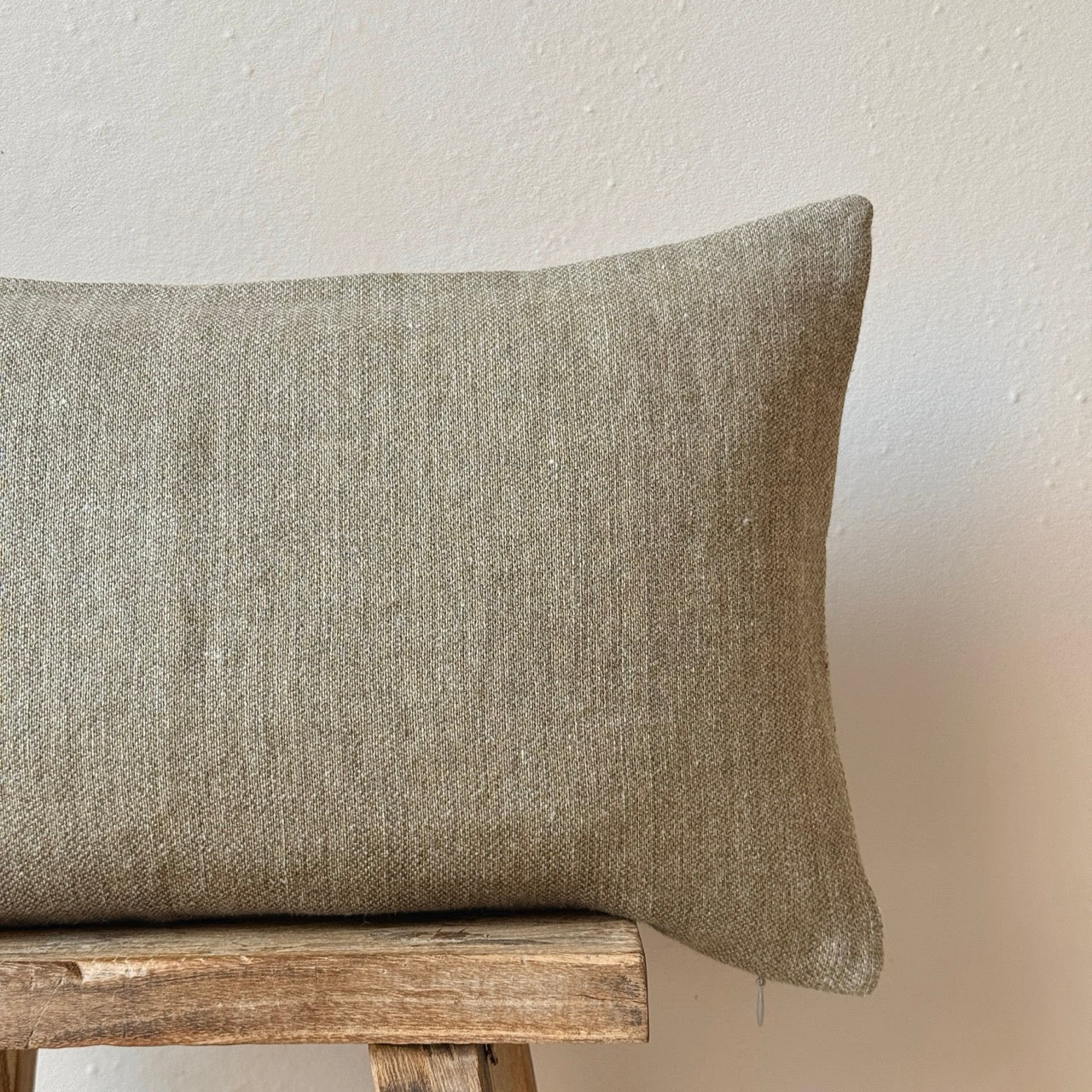 FUNDA DE COJÍN LINO GRUESO MARRÓN CLARO 50x30