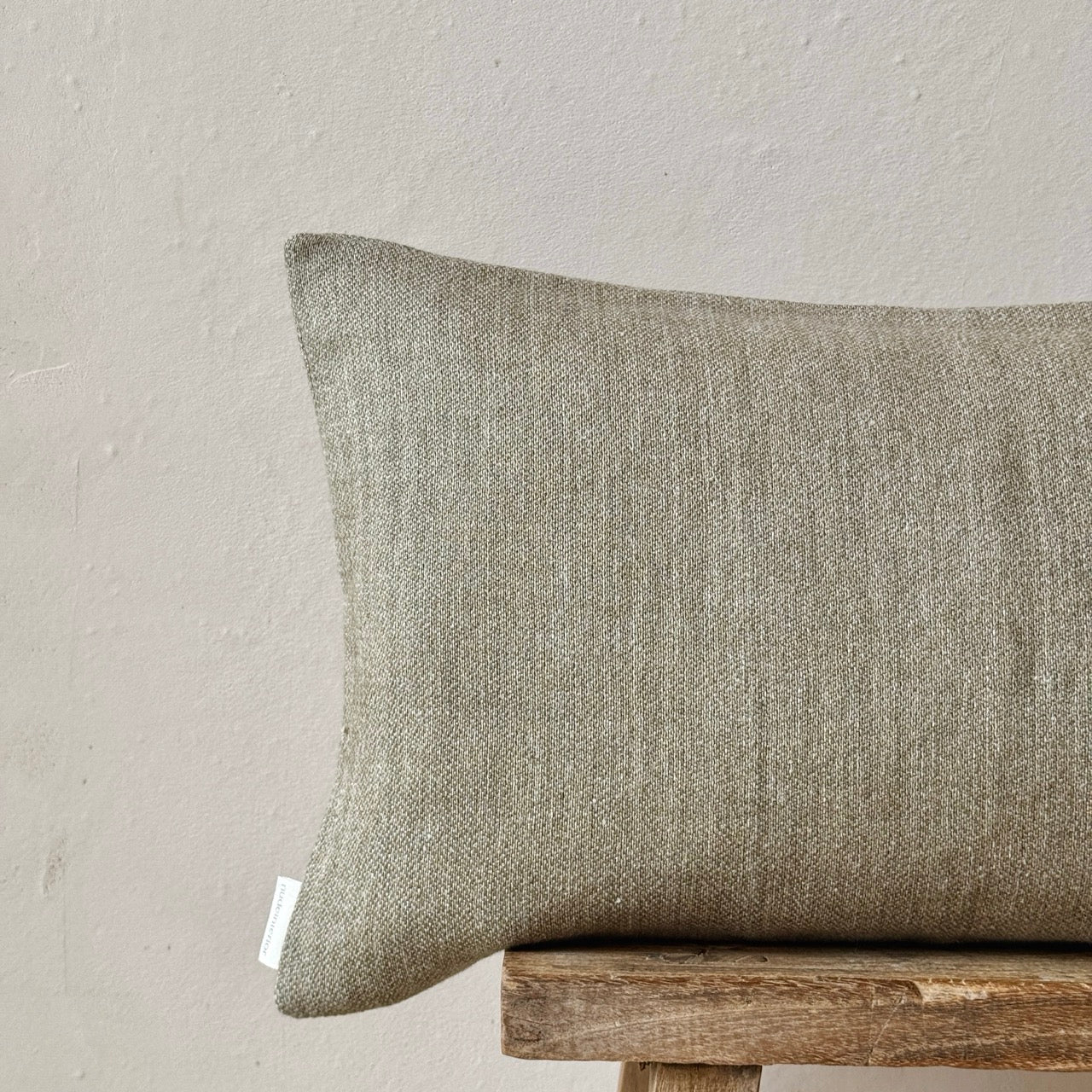 FUNDA DE COJÍN LINO GRUESO MARRÓN CLARO 50x30