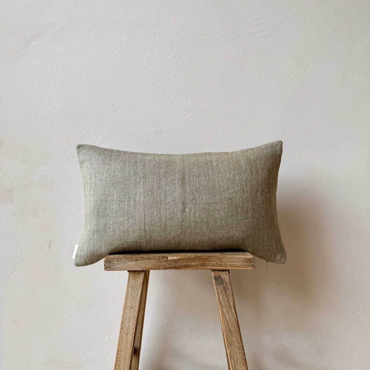 FUNDA DE COJÍN LINO GRUESO MARRÓN CLARO 50x30