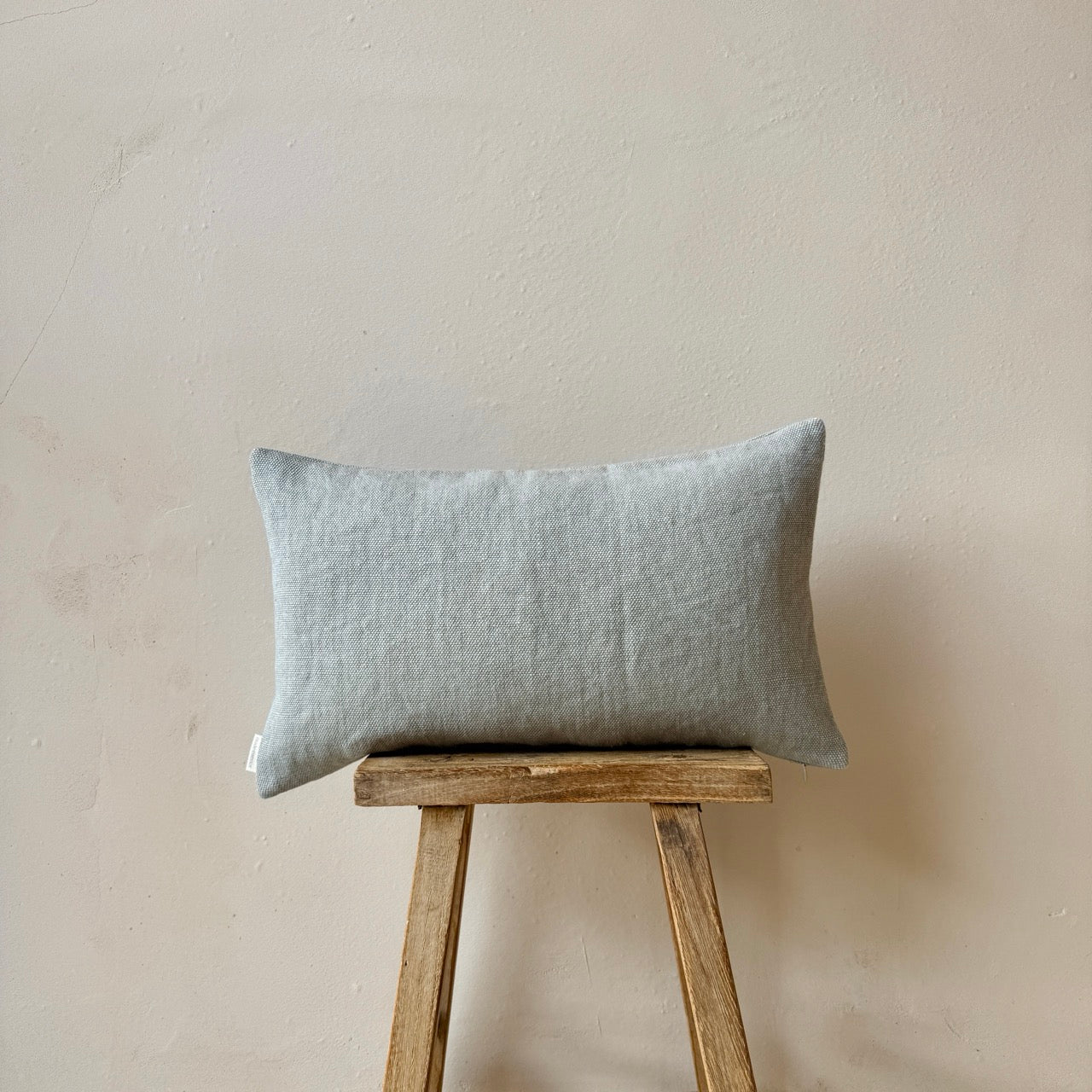 FUNDA DE COJÍN LINO GRUESO GRIS CLARO 50x30