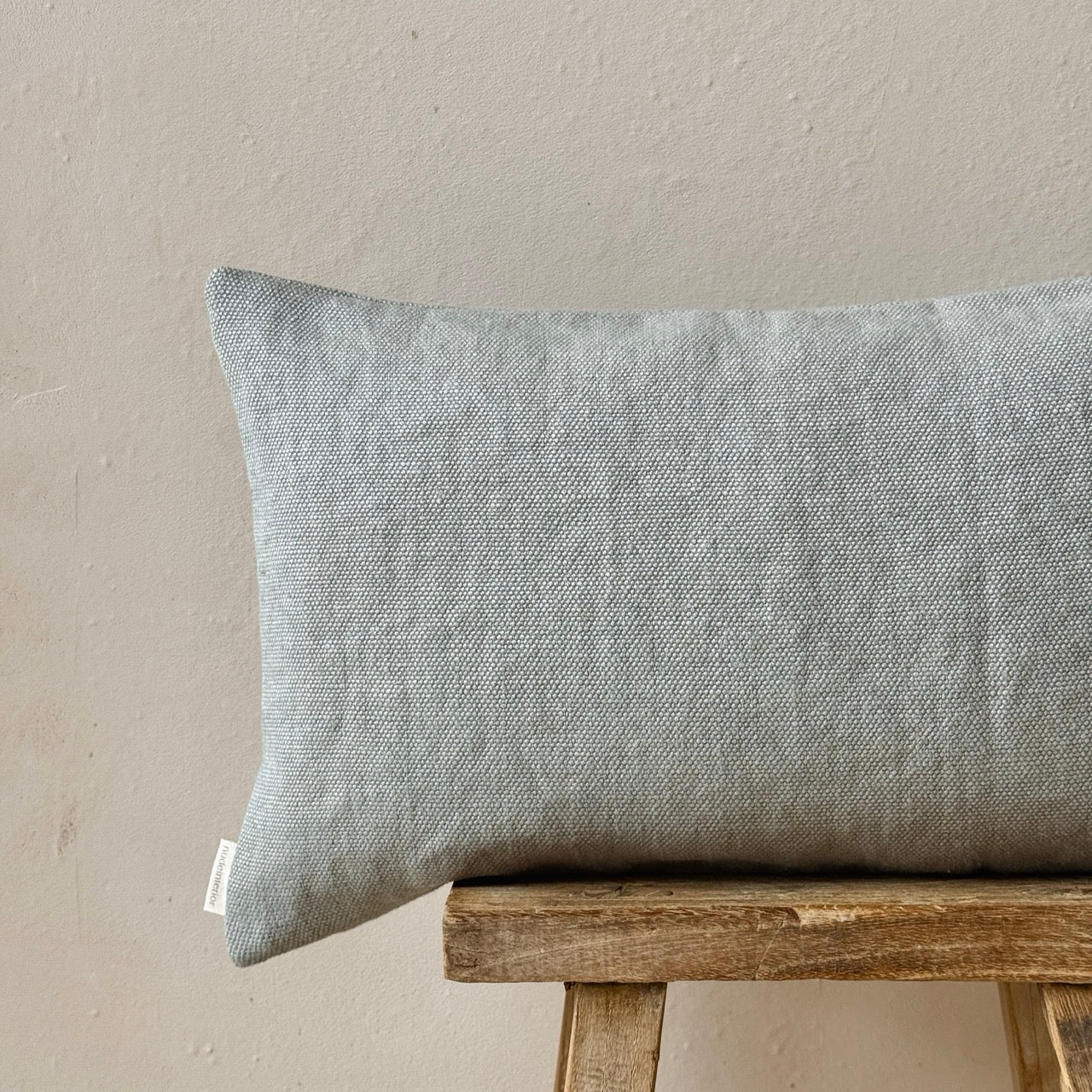 FUNDA DE COJÍN LINO GRUESO GRIS CLARO 50x30