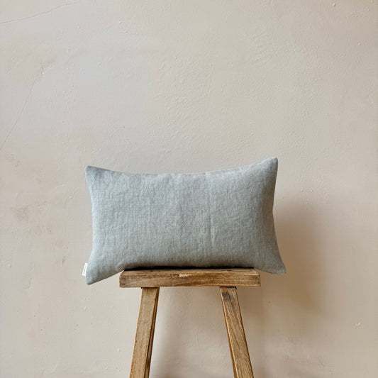 FUNDA DE COJÍN LINO GRUESO GRIS CLARO 50x30