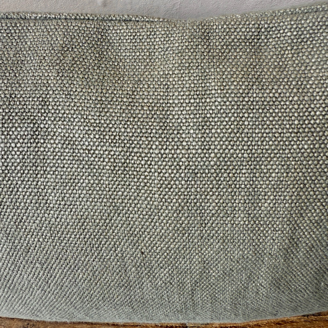 FUNDA DE COJÍN LINO GRUESO VERDE-GRIS 50x30