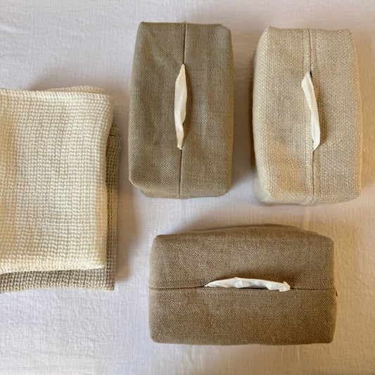 FUNDA CAJA DE PAÑUELOS DE LINO