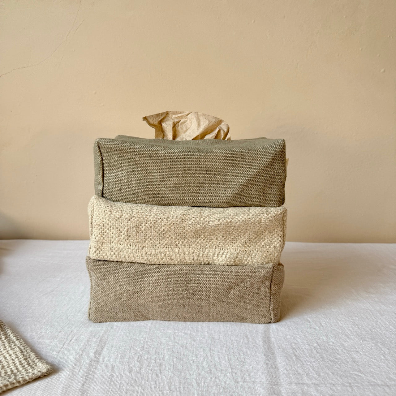 FUNDA CAJA DE PAÑUELOS DE LINO