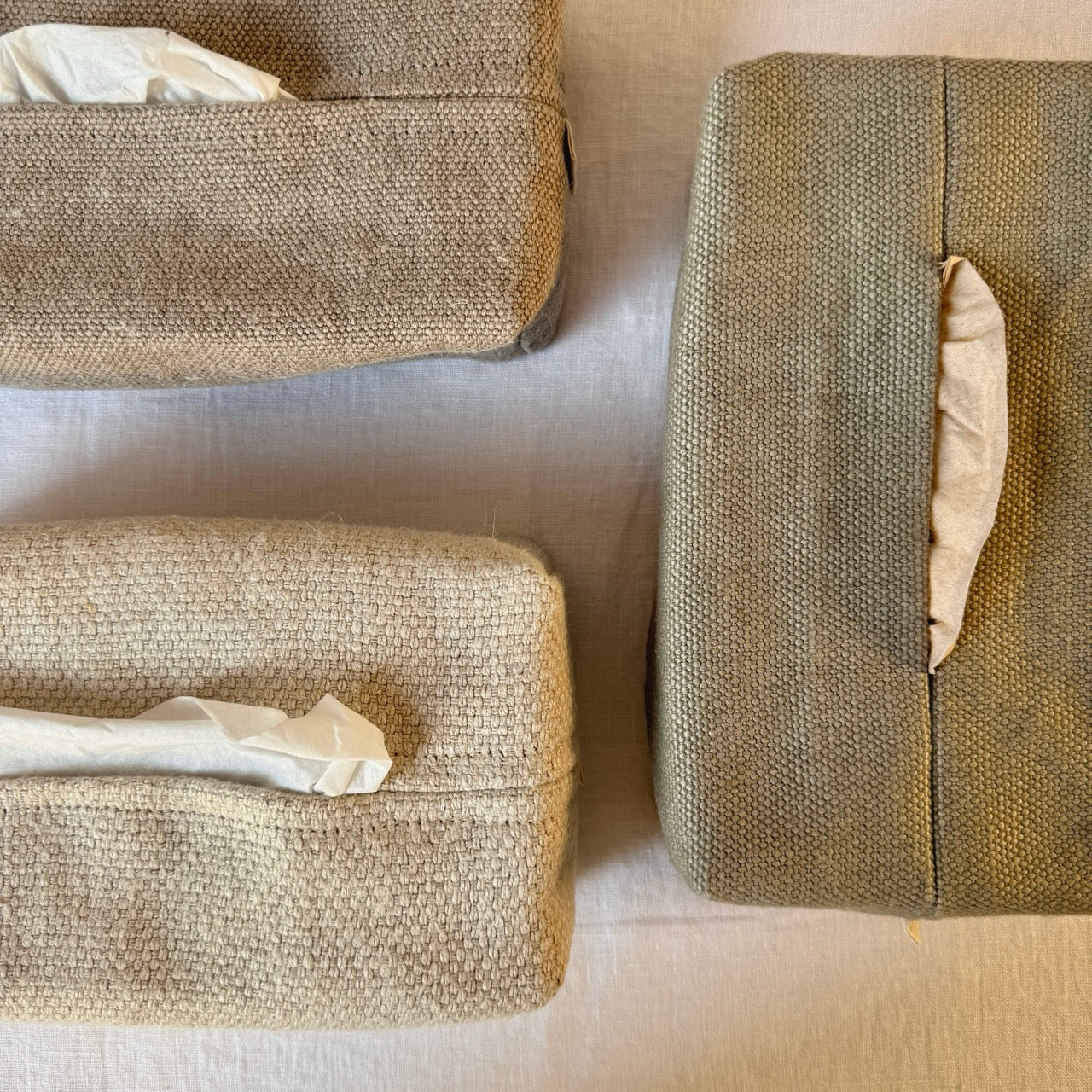 FUNDA CAJA DE PAÑUELOS DE LINO