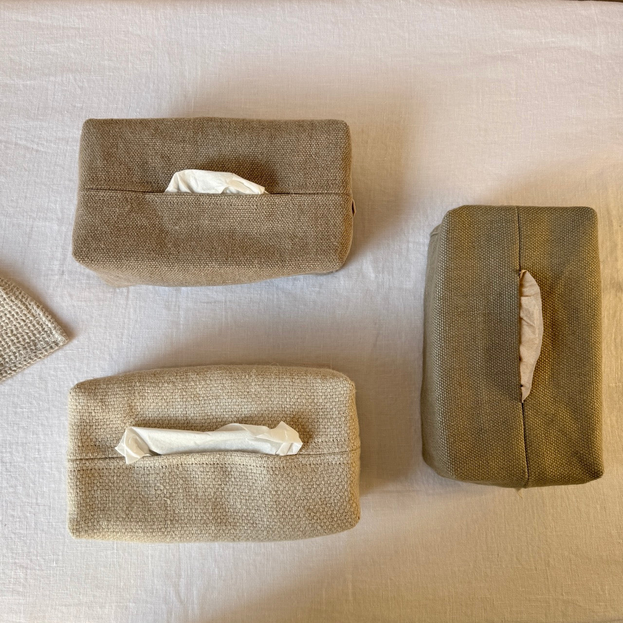 FUNDA CAJA DE PAÑUELOS DE LINO