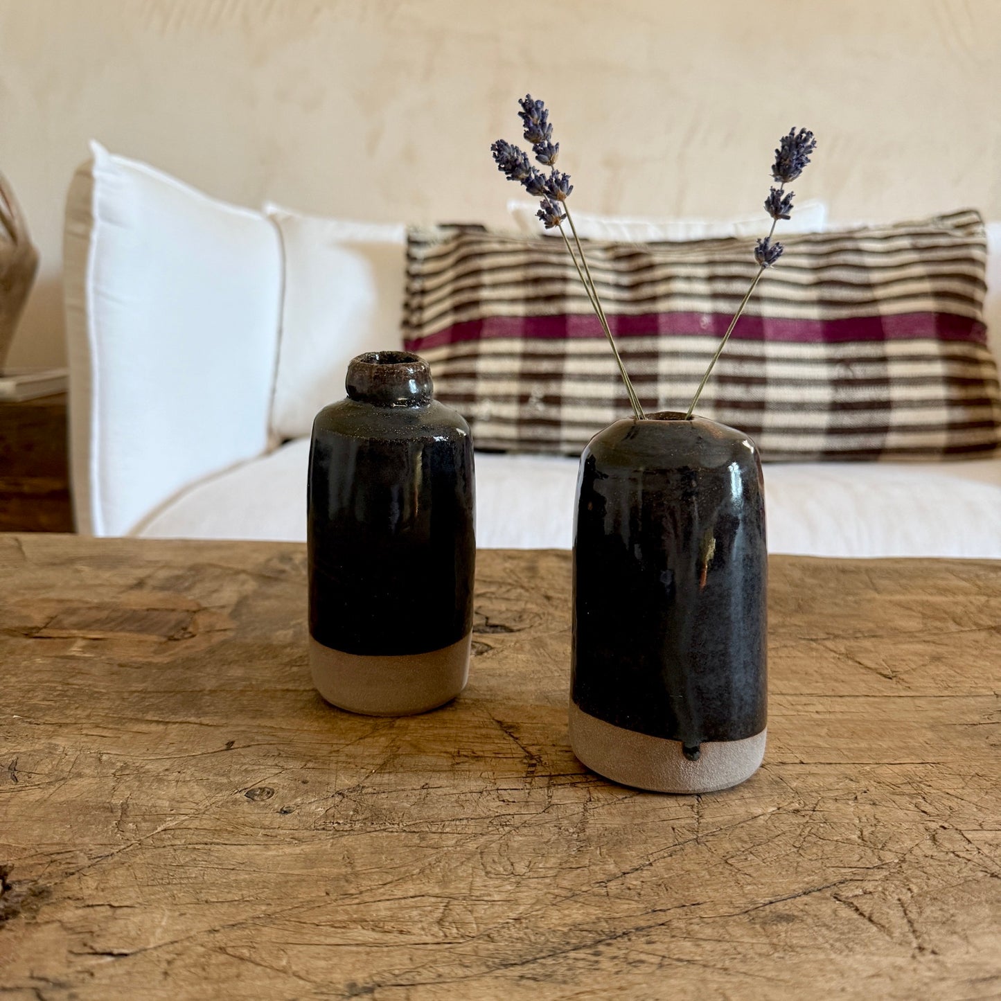 SET DE 2 JARRONES DE CERÁMICA