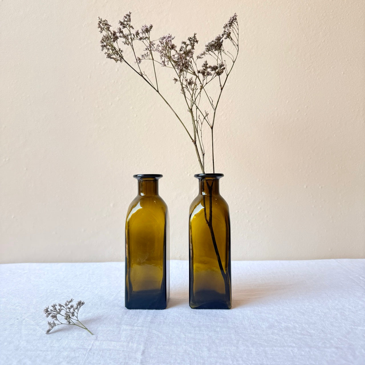 SET DE 2 JARRONES DE CRISTAL CUADRADOS