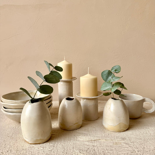 SET DE 2 JARRONES DE CERÁMICA VOLCÁN