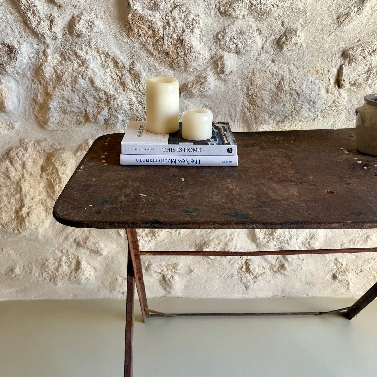 MESA DE HIERRO PLEGABLE FRANCESA