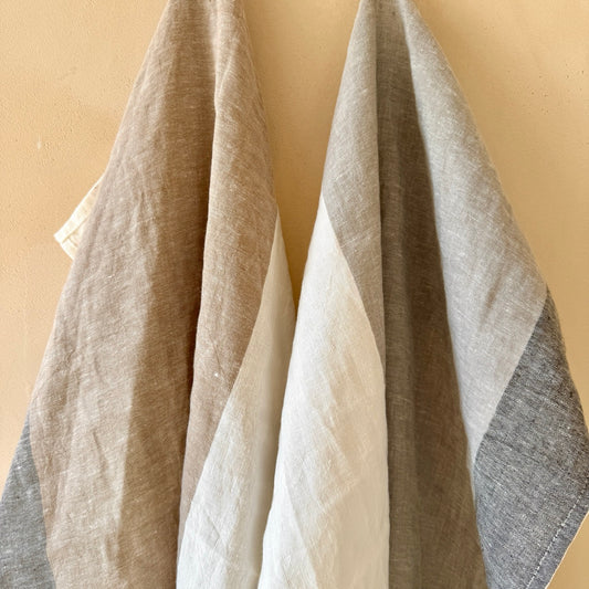 PAÑO DE COCINA DE LINO RAYAS