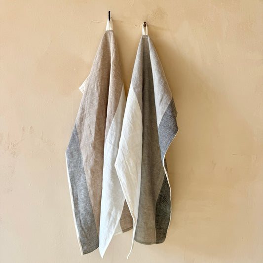 PAÑO DE COCINA DE LINO RAYAS