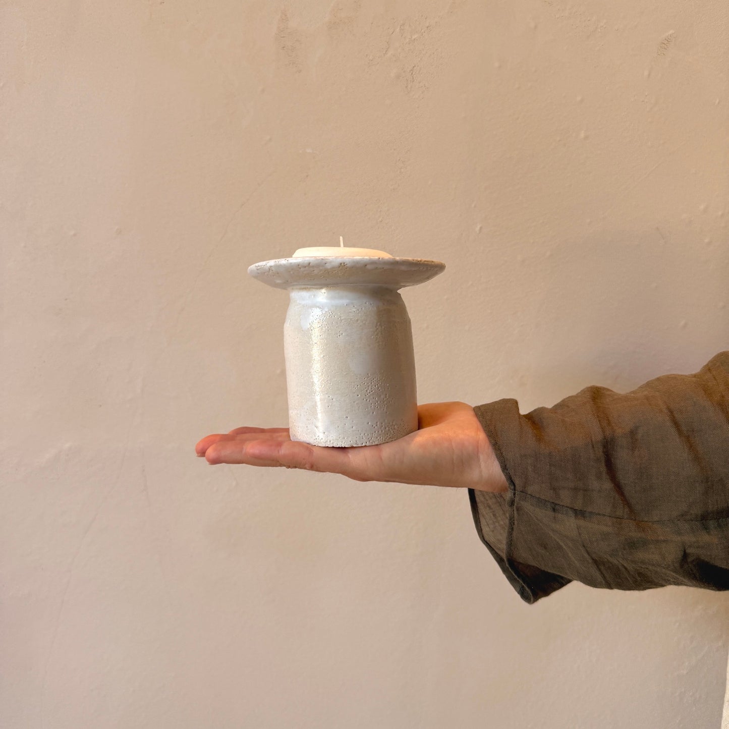 PORTAVELAS DE CERÁMICA ARTESANAL