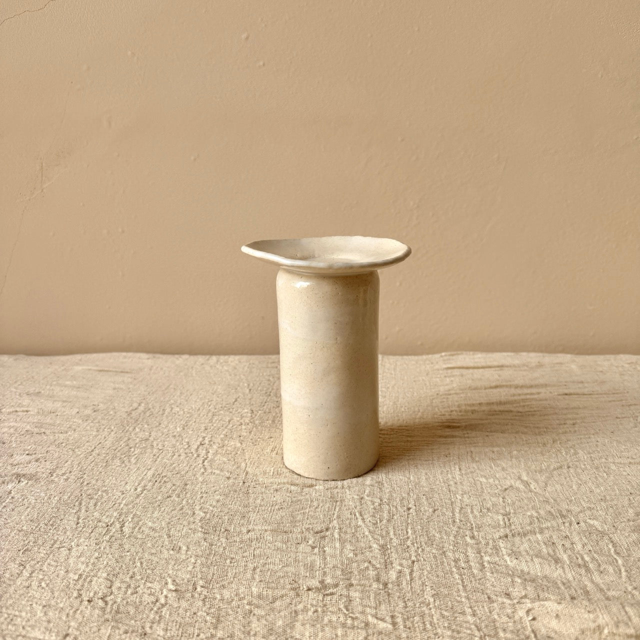 PORTAVELAS DE CERÁMICA ARTESANAL GRANDE