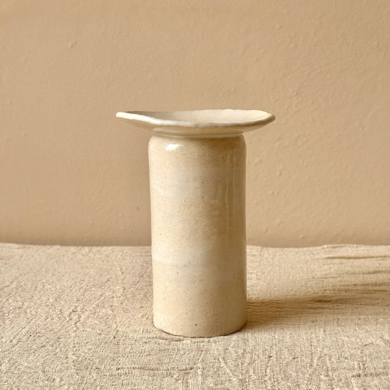 PORTAVELAS DE CERÁMICA ARTESANAL GRANDE