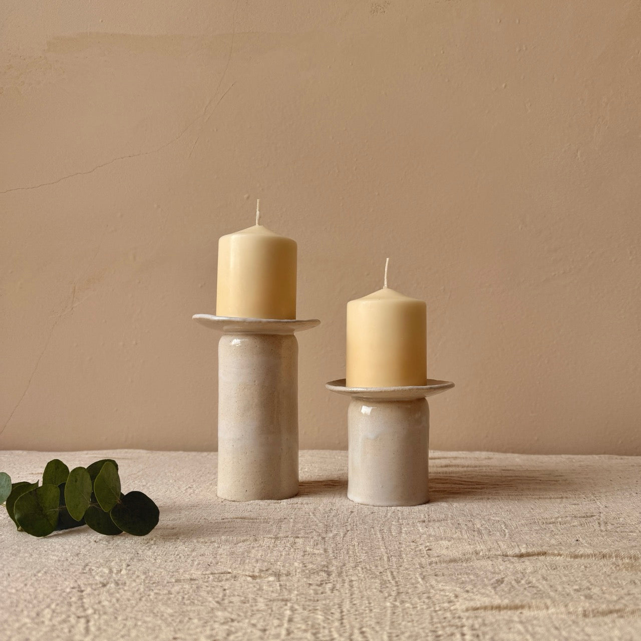 PORTAVELAS DE CERÁMICA ARTESANAL GRANDE