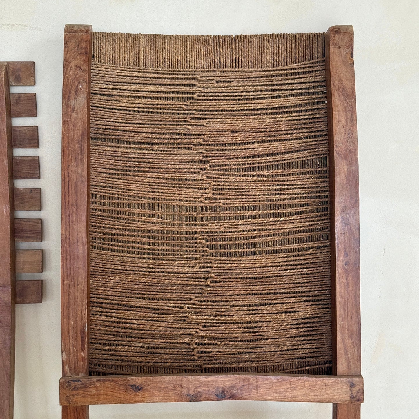 SET DE 2 SILLAS DE MADERA Y RATÁN