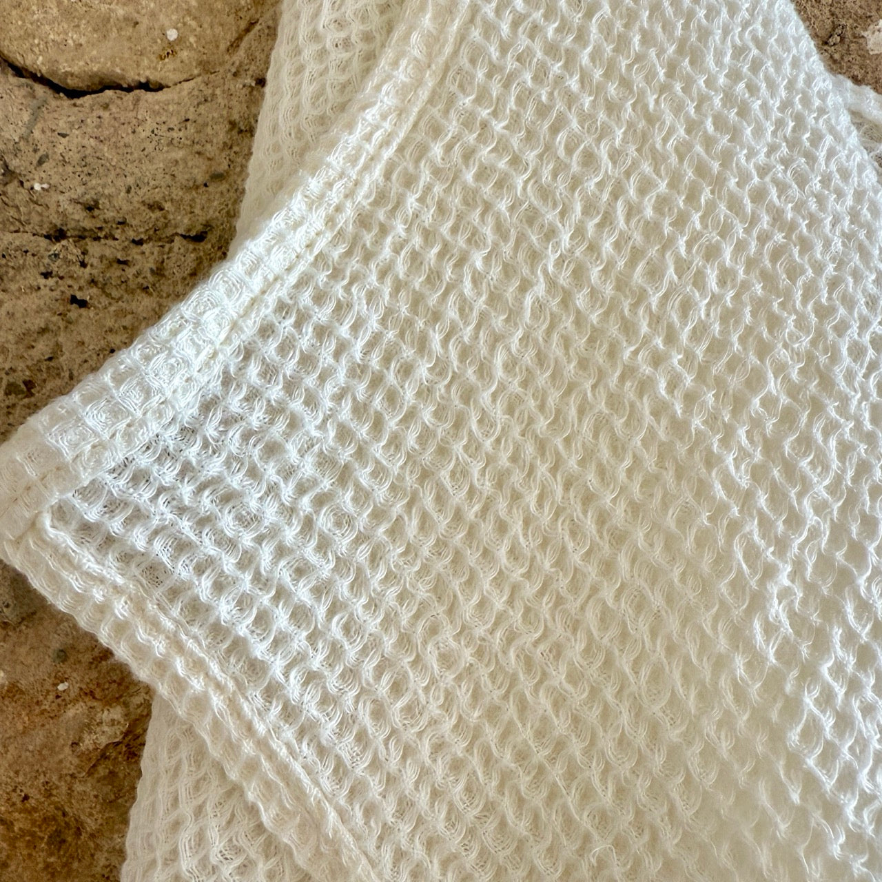 TOALLA WAFFLE LINO BLANCO